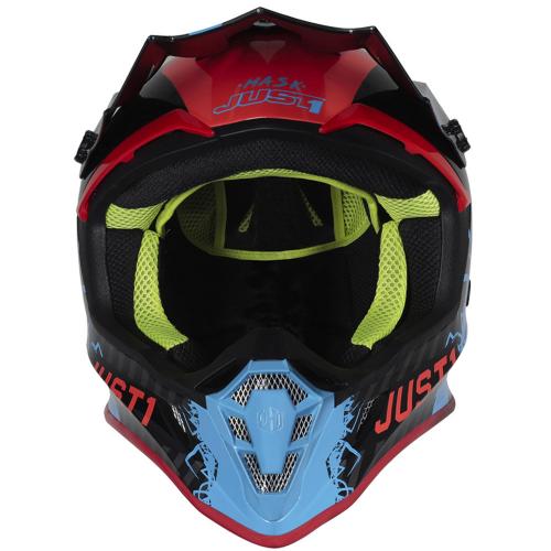 Capacete Just1 J38 Mask 2022 Azul/Vermelho/Preto