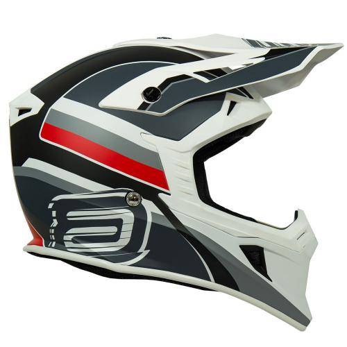 Capacete Asw Core Torn 2022 Branco/Chumbo/Vermelho 