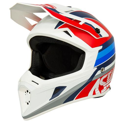 Capacete Asw Core Torn 2022 Branco/Vermelho/Azul