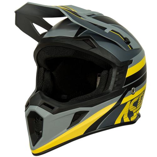 Capacete Asw Core Torn 2022 Cinza/Chumbo/Amarelo