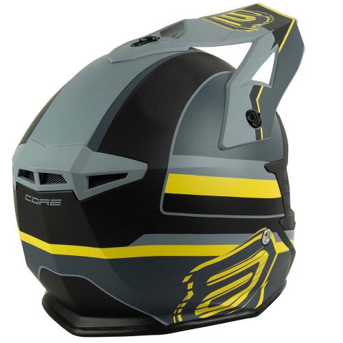 Capacete Asw Core Torn 2022 Cinza/Chumbo/Amarelo