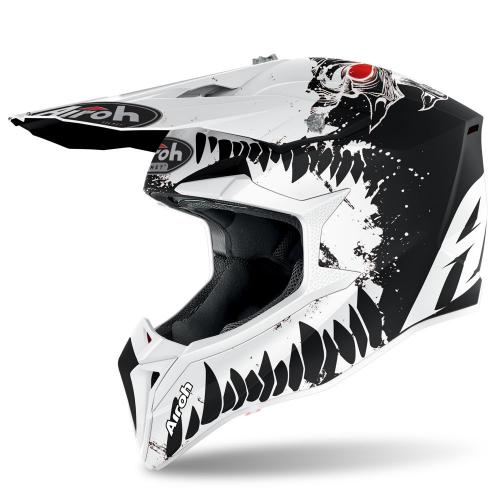 Capacete Airoh Wraap Beast Preto/Branco Fosco