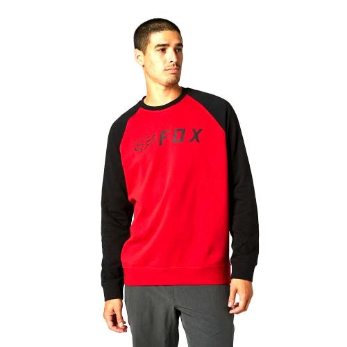 Moletom Fox Apex Crew Preto/Vermelho