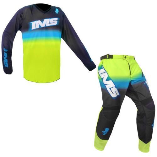 Conjunto Calça + Camisa Ims Colorado 2023 Amarelo Fluor/Azul