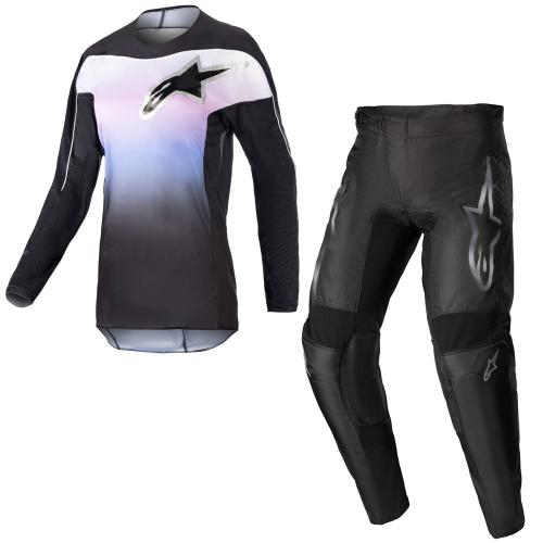 Conjunto Calça + Camisa Alpinestars Fluid Stella 2023 Preto/Roxo