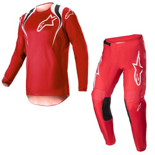 Conjunto Calça + Camisa Alpinestars Fluid Narin 2023 Vermelho/Branco 