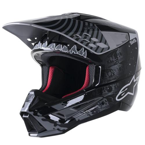 Capacete Alpinestars SM5 2023 Solar Flare Preto/Dourado/Cinza