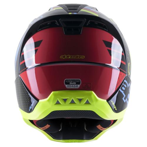 Capacete Alpinestars SM5 2023 Action Preto/Amarelo Fluor