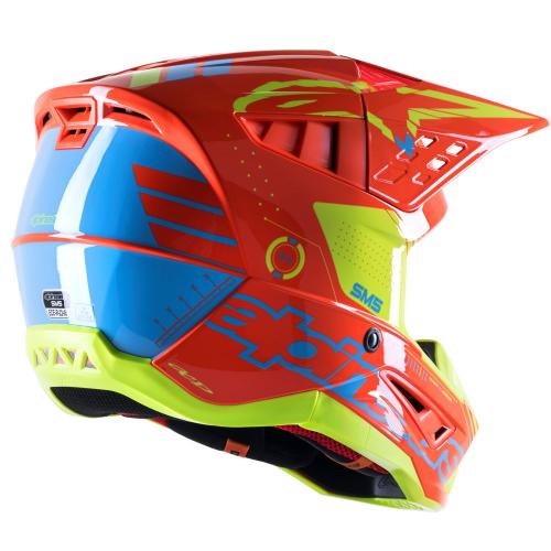 Capacete Alpinestars SM5 2023 Action Laranja Fluor/Amarelo Fluor