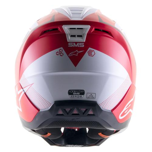 Capacete Alpinestars SM5 2023 Rayon Vermelho/Branco