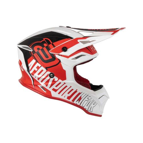 Capacete Asw Fusion 2.0 Dash vermelho/branco/cinza