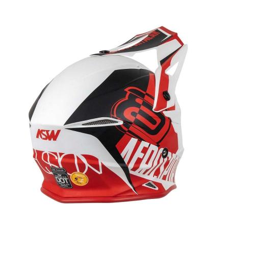 Capacete Asw Fusion 2.0 Dash vermelho/branco/cinza