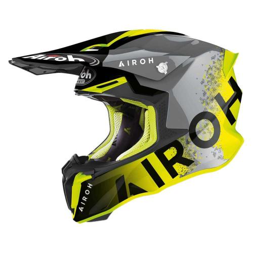 Capacete Airoh Twist 2.0 Bit Amarelo neon/Prata 