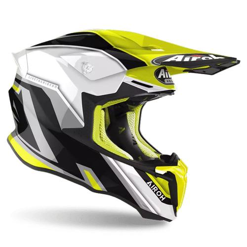 Capacete Airoh Twist 2.0 Shaken Amarelo Neon/Branco/Preto