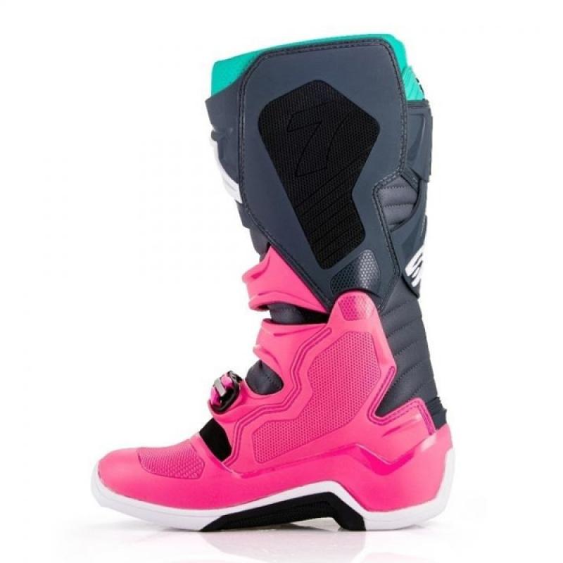bota motocross rosa